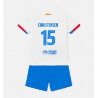 Barcelona Andreas Christensen #15 Vonkajší Detský futbalový dres 2023-24 Krátky Rukáv (+ trenírky)